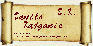 Danilo Kajganić vizit kartica